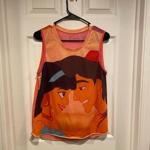 Disney Aladdin and jasmine sleeveless shirt